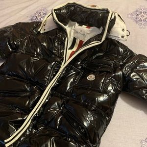 Moncler black shiny jacket